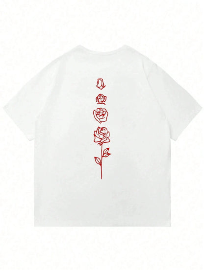 Camiseta Oversized Flor Ascendente 100% Algodão