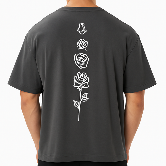 Camiseta Oversized Flor Ascendente 100% Algodão