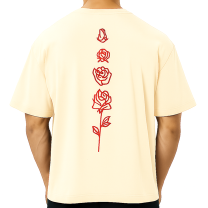 Camiseta Oversized Flor Ascendente 100% Algodão