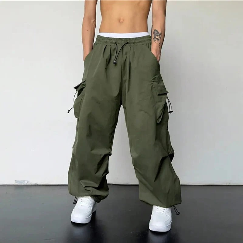 Calça Cargo High Street Estilo Americano