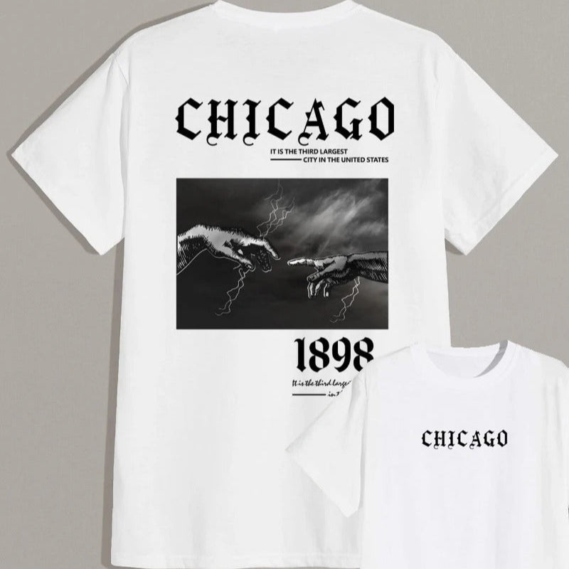 Camiseta Oversized Chicago 1898 100% Algodão