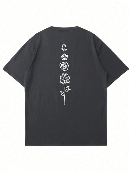 Camiseta Oversized Flor Ascendente 100% Algodão