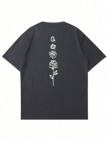 Camiseta Oversized Flor Ascendente 100% Algodão