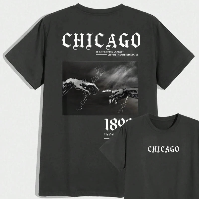 Camiseta Oversized Chicago 1898 100% Algodão