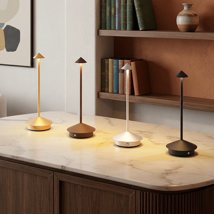 Luminária Moderna Sem Fio Recarregável Portátil