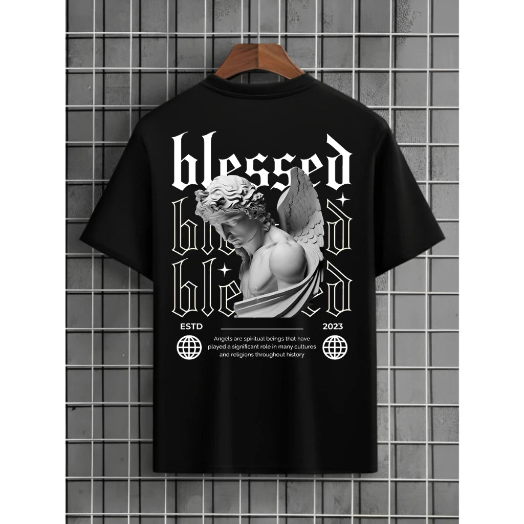 Camiseta Oversized Blessed 100% Algodão