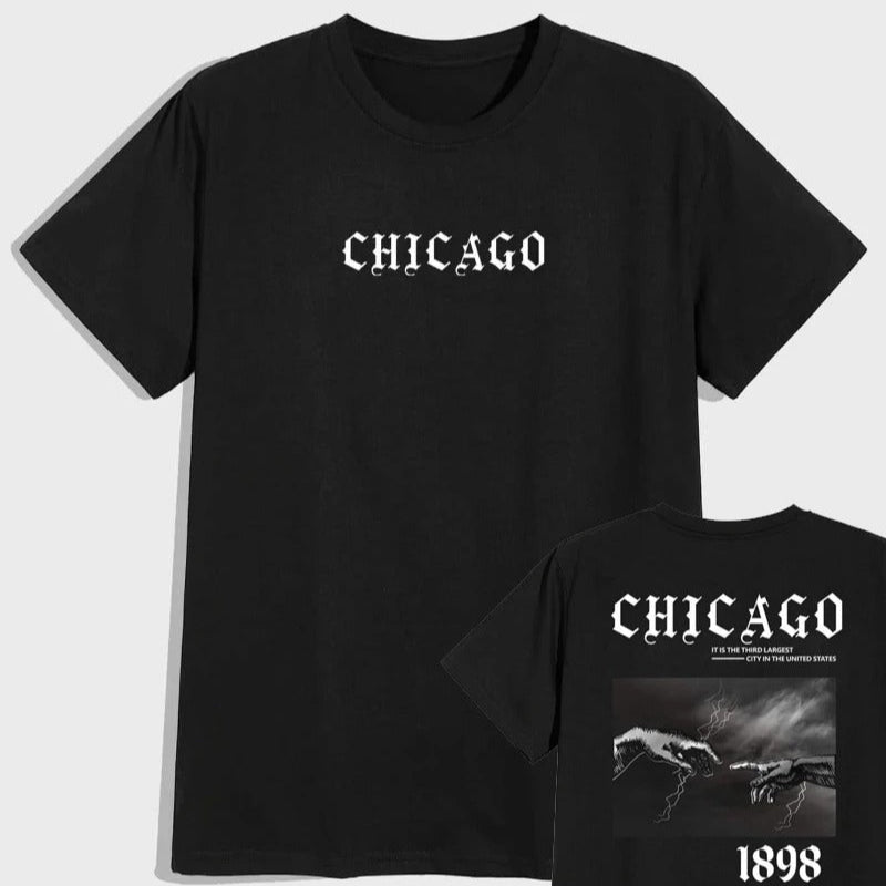 Camiseta Oversized Chicago 1898 100% Algodão