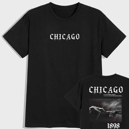 Camiseta Oversized Chicago 1898 100% Algodão